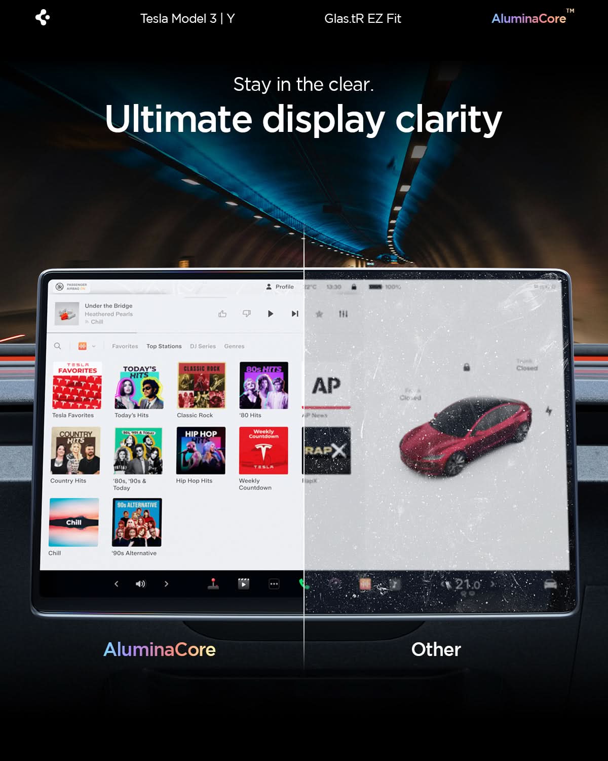 Tesla Series - Screen Protector GLAS.tR EZ Fit | 15 inch