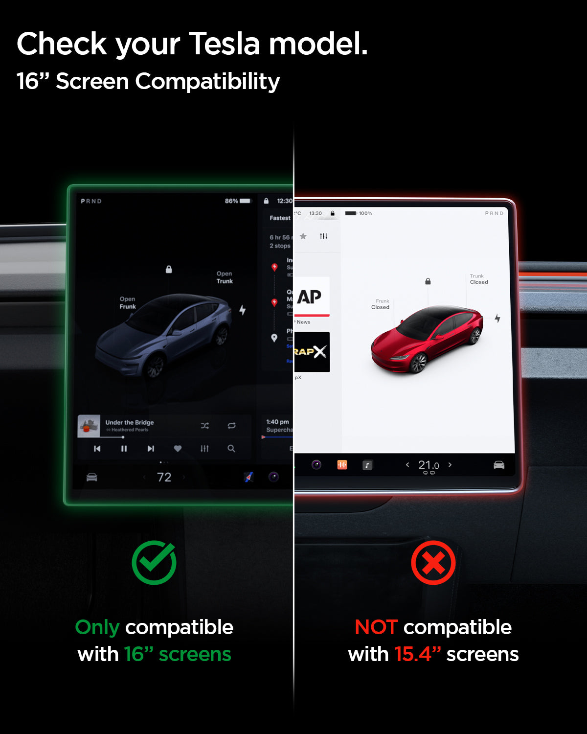 Tesla Series - Screen Protector GLAS.tR EZ Fit | 16 inch