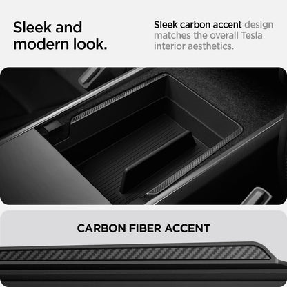 Tesla Series - Armrest Console Organizer Upper Tray | 2-Section