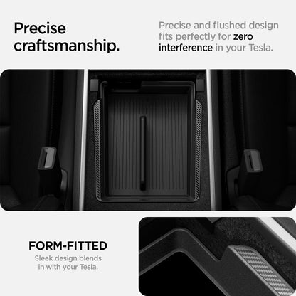 Tesla Series - Armrest Console Organizer Upper Tray | 2-Section