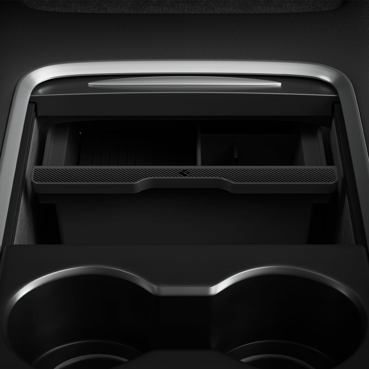 Tesla Series - Sliding Center Console Organizer Upper Tray | 4-Section