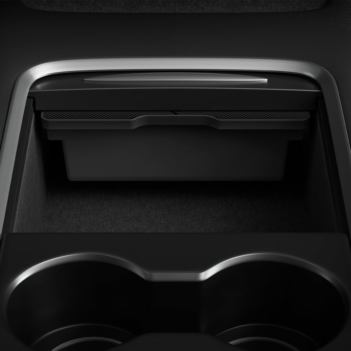 Tesla Series - Sliding Center Console Organizer Upper Tray | 4-Section