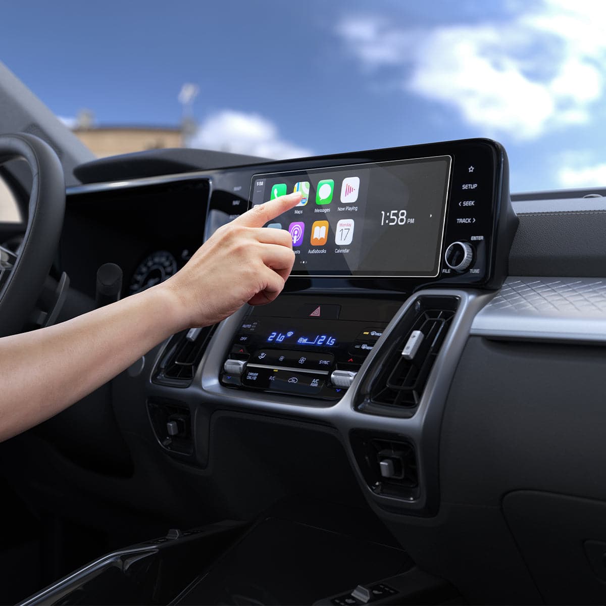 Hyundai Models - Screen Protector GLAS.tR SLIM | Anti-Glare